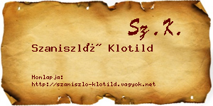 Szaniszló Klotild névjegykártya